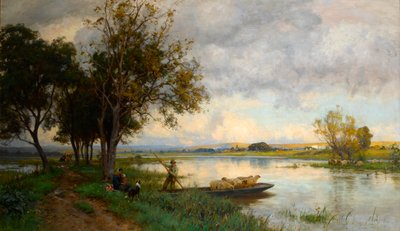 Autumn Floods at Bury, Sussex, c.1897 by Ernest Albert Waterlow